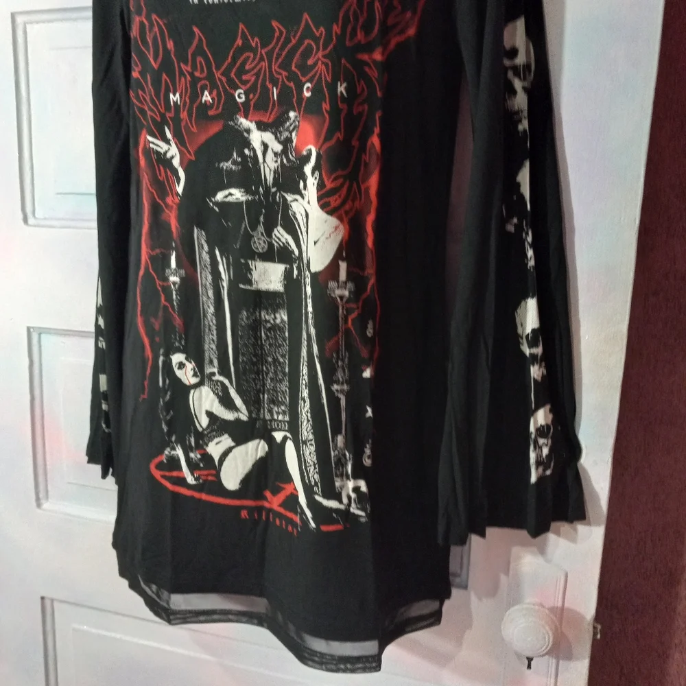 SOLD @ MARKET Killstar magick dark lord bell sleeve gothic top! Nwt! FINAL PRICE - Picture 9 of 14